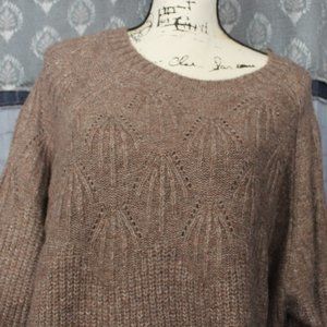 Gypsy Cloud Women's 3X Raglan Sweater Brown